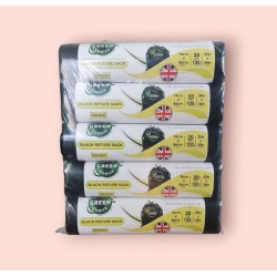 Black refuse bags 20 bags rolls
